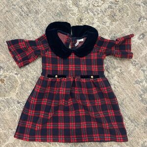 Janie and Jack Holiday Red and Black Plaid Dress